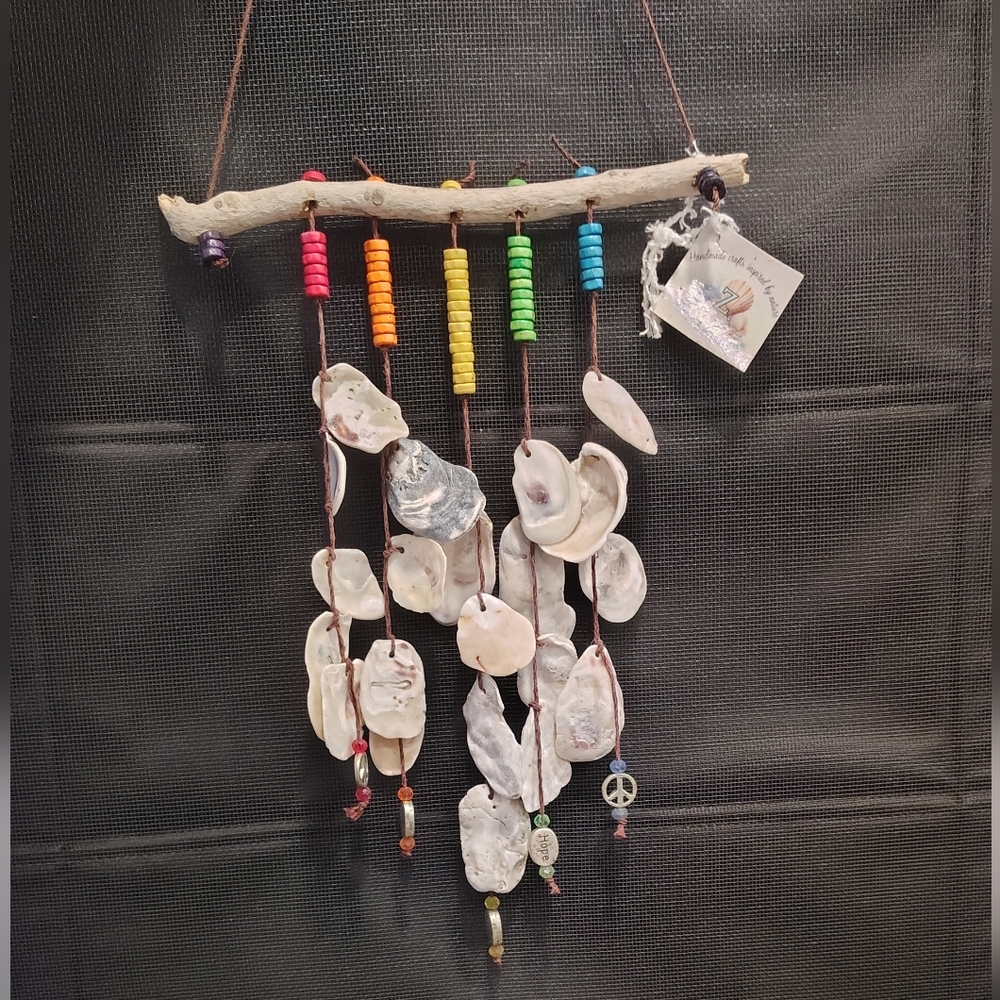 Handmade seashell windchimes or wall hanging